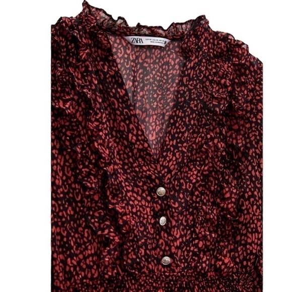 ZARA Animal Print Dress Small - Picture 7 of 8